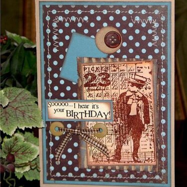 ~Masculine Stamped Birthday Card~