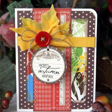 Warm Autumn Wishes Card-Green Tangerines Kit Club