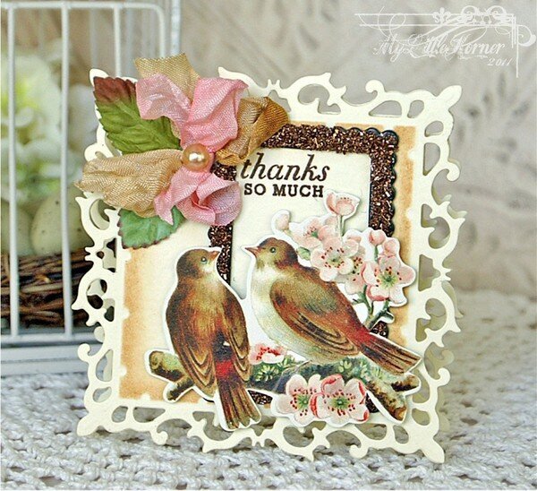 Thank You Shaped Card-Spellbinders