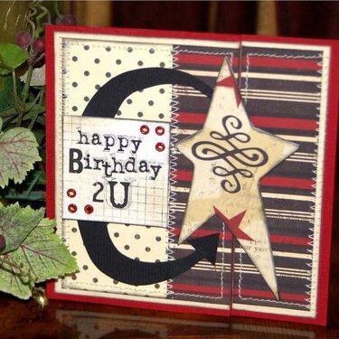 ~Two More Black and Red Birthday Cards~