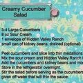 Creamy Cucumber Salad - DW2007 July
