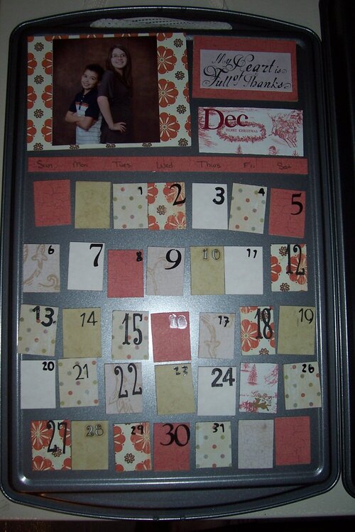 Cookie Sheet Calendar