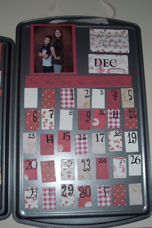 Cookie Sheet Calendar