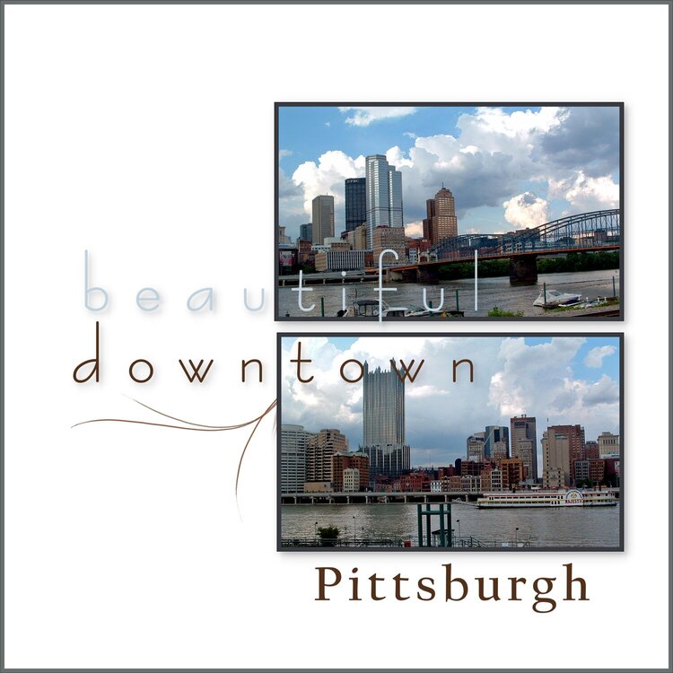 beautiful downtown Pittsburgh