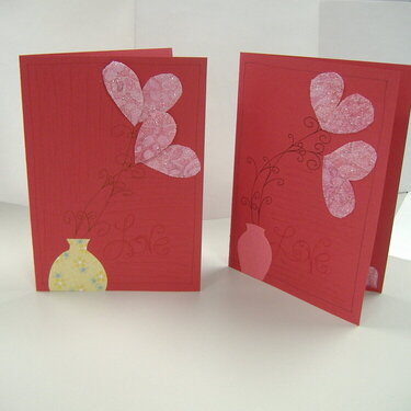 Heart Flower Cards