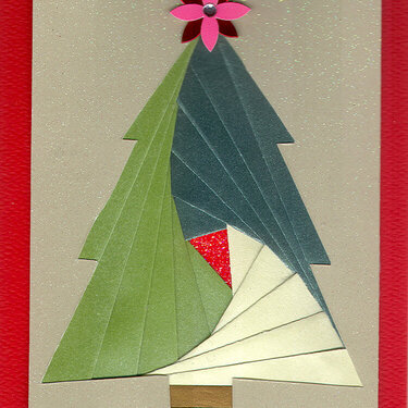 Iris Folded Christmas Tree Card