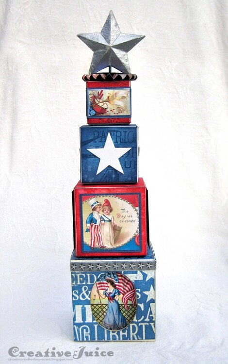 Patriotic Artist Trading Block Tower