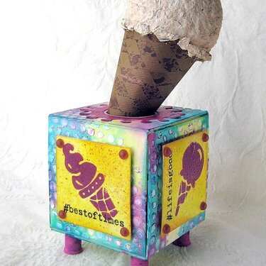 Artist Trading Block - Ice Cream Stand