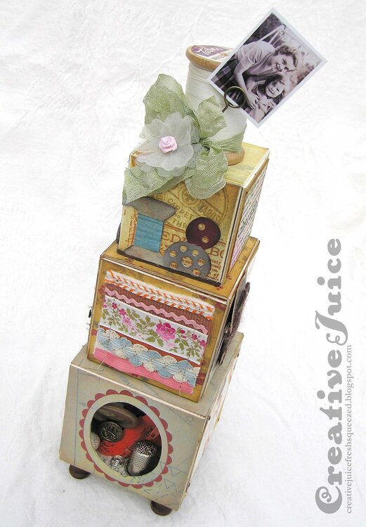 Sewing Artist Trading Block Tower