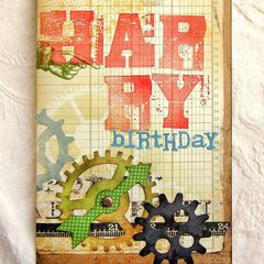 Gears birthday card
