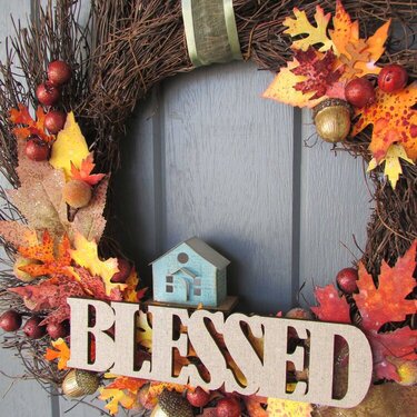 Blessed Home Fall Wreath