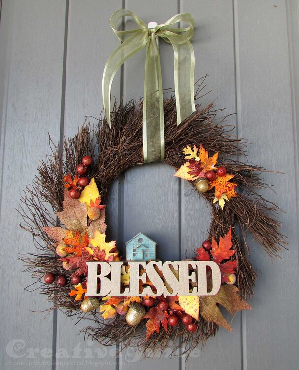 Blessed Home Fall Wreath