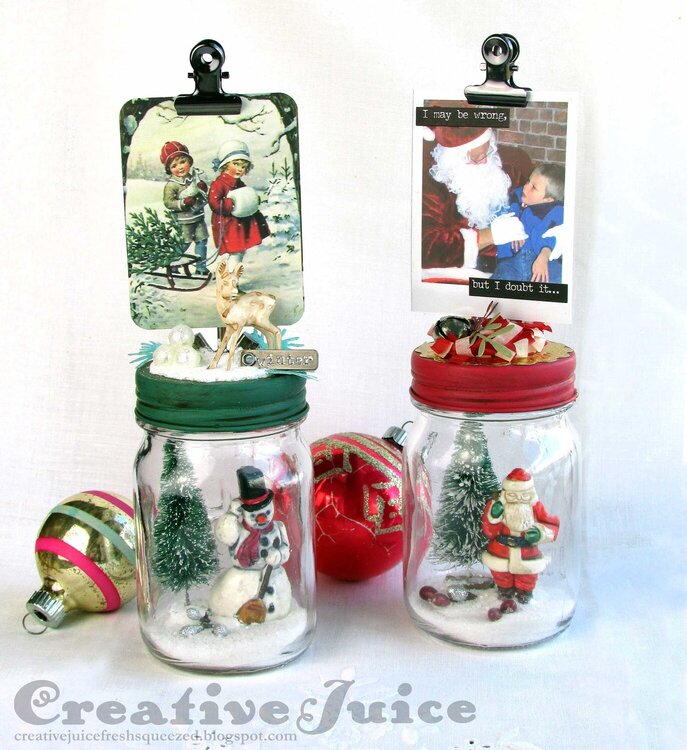 Tim Holtz Christmas Mini Mason Jars