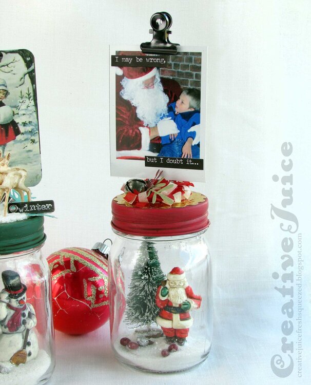 Tim Holtz Christmas Mini Mason Jars