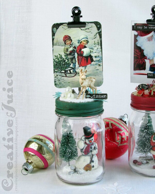Tim Holtz Christmas Mini Mason Jars