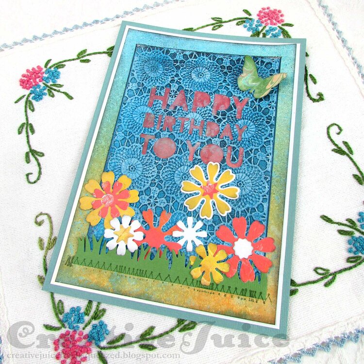 Flower Garden Birthday Card