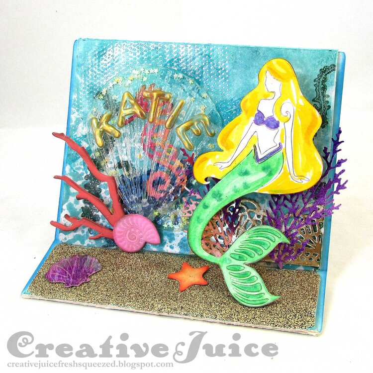 Mermaid Garden Shaker Card/Display Stand