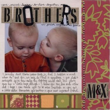 Brothers (Paper Posies Kit)