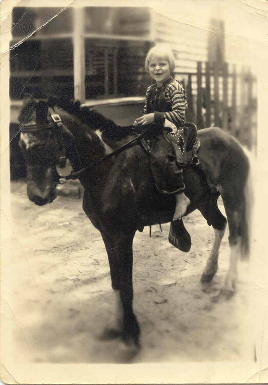Mom on a horse 1947