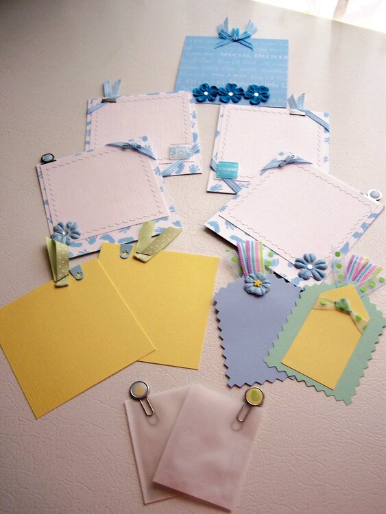 Baby Boy Paper Bag Album Tags