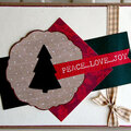 Peace Love Joy Christmas card