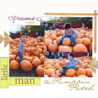 Little Man in the Pumpkin Patch
