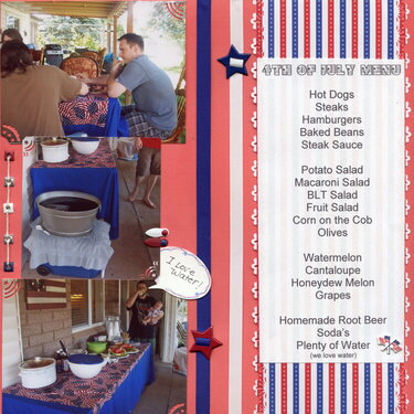 4th of july menu