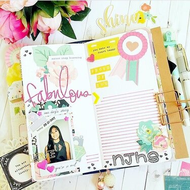 Fabulous Inspiration from @my.happyplace featuring her Color Crush Travelers Notebook from Webster&#039;s Pages