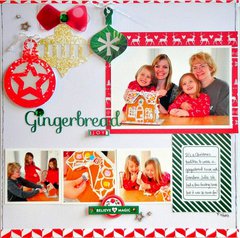 Gingerbread Joy layout by Jill Cornell featuring the Gingerbread Village collection