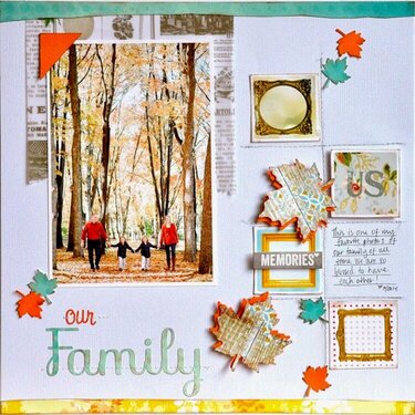 &quot;Our Family&quot; layout by Jill Cornell featuring The Nest collection from Websters Pages