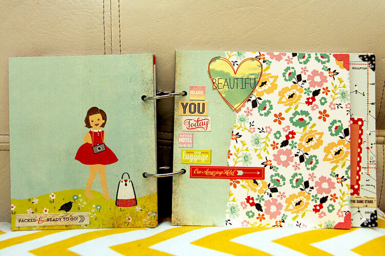 Designer Iris Uy = Mini Book for a Friend using Webster&#039;s Pages new Adrienne Looman line, &#039;Our Travels