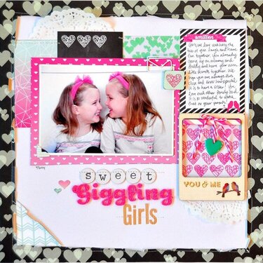 Sweet Giggling Girls by Jill Cornell featuring Webster's Pages Sprinkled With Love