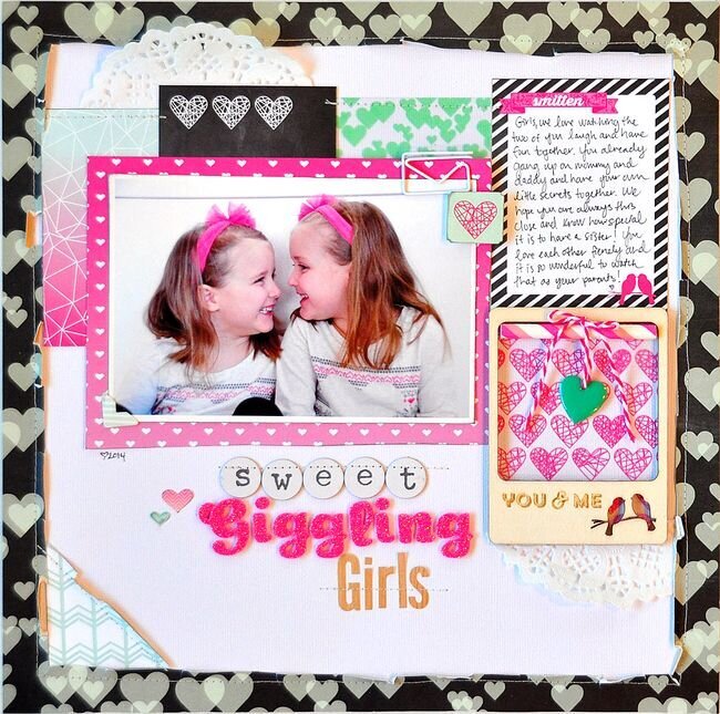 Sweet Giggling Girls by Jill Cornell featuring Webster&#039;s Pages Sprinkled With Love