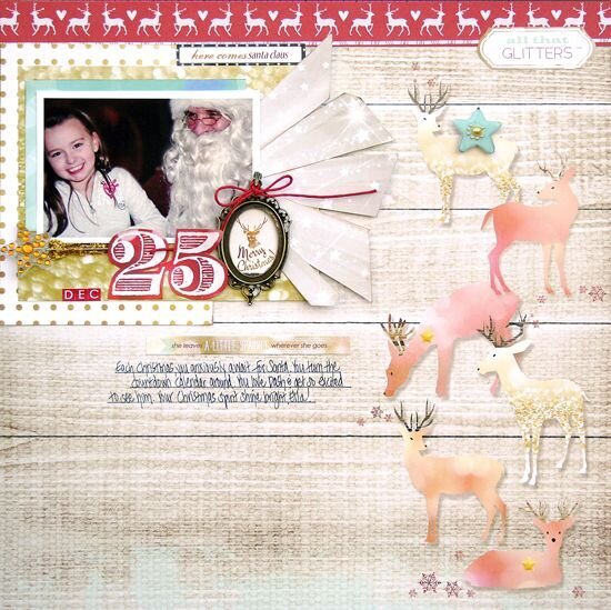 Webster&#039;s Pages All that Glitters collection, layout by Stacey Michaud