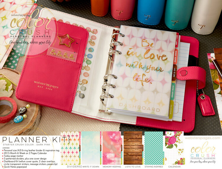 Beautiful New Color Crush Planners and Folios from Websters Pages