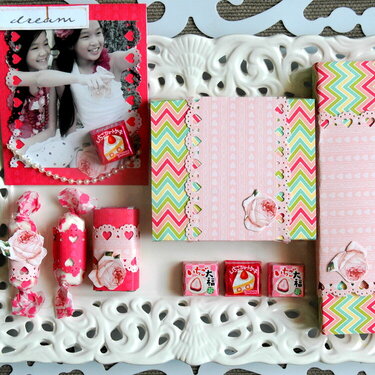 Valentine Project with kids: Sweets and candies in altered wrappers/boxes ;)