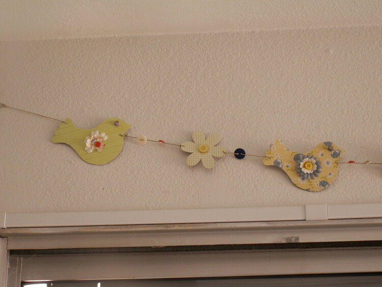 Spring bird and flower banner