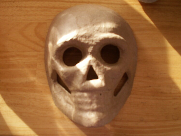 Day of the dead mask-Before