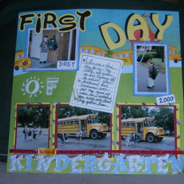 First Day of Kindergarten