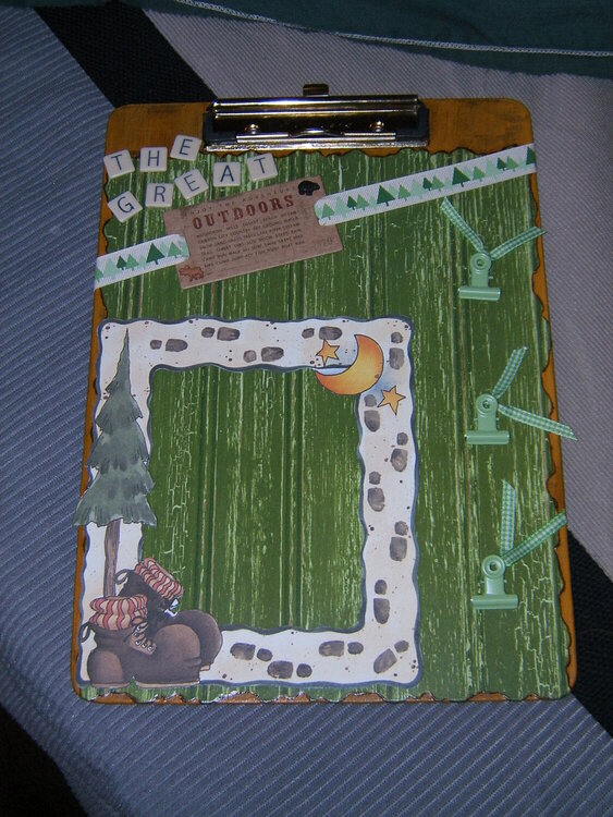 Altered clipboard I received from swap pal, Scissor Happy!