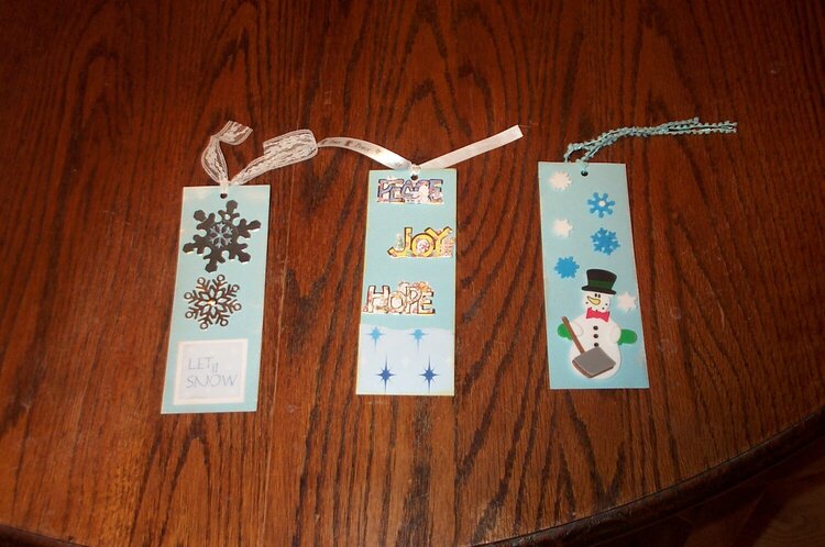 Winter bookmarks