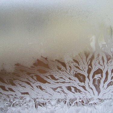 Ice formation on window.
