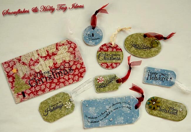 Dressed-Up Chipboard Holiday Tags