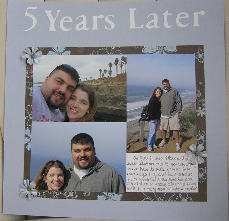 5 Years Later Wedding Scrapbook Last Page