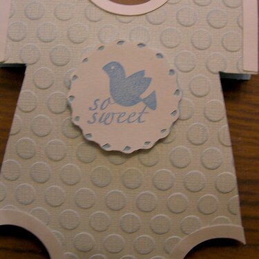 Baby Boy Onesie Card for my Sister