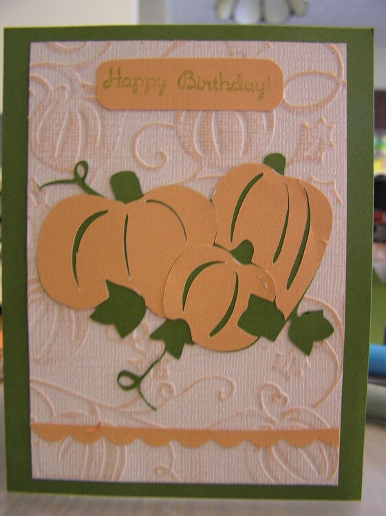 Pumpkin Birthday Card