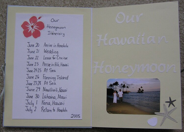 Our Honeymoon - Mini Album First Two Pages