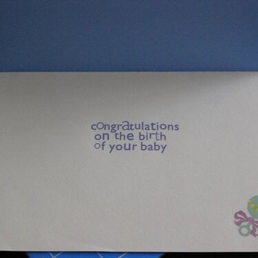 Inside of Welcome Baby Card