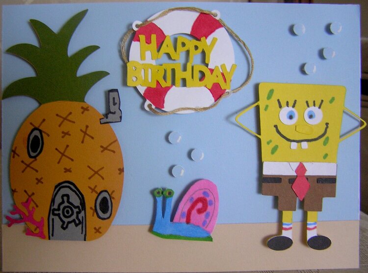 Spongebob Birthday Card