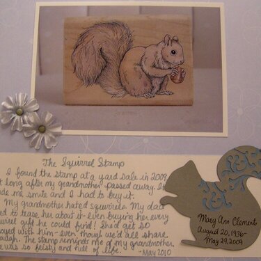 Squirrel Stamp Layout